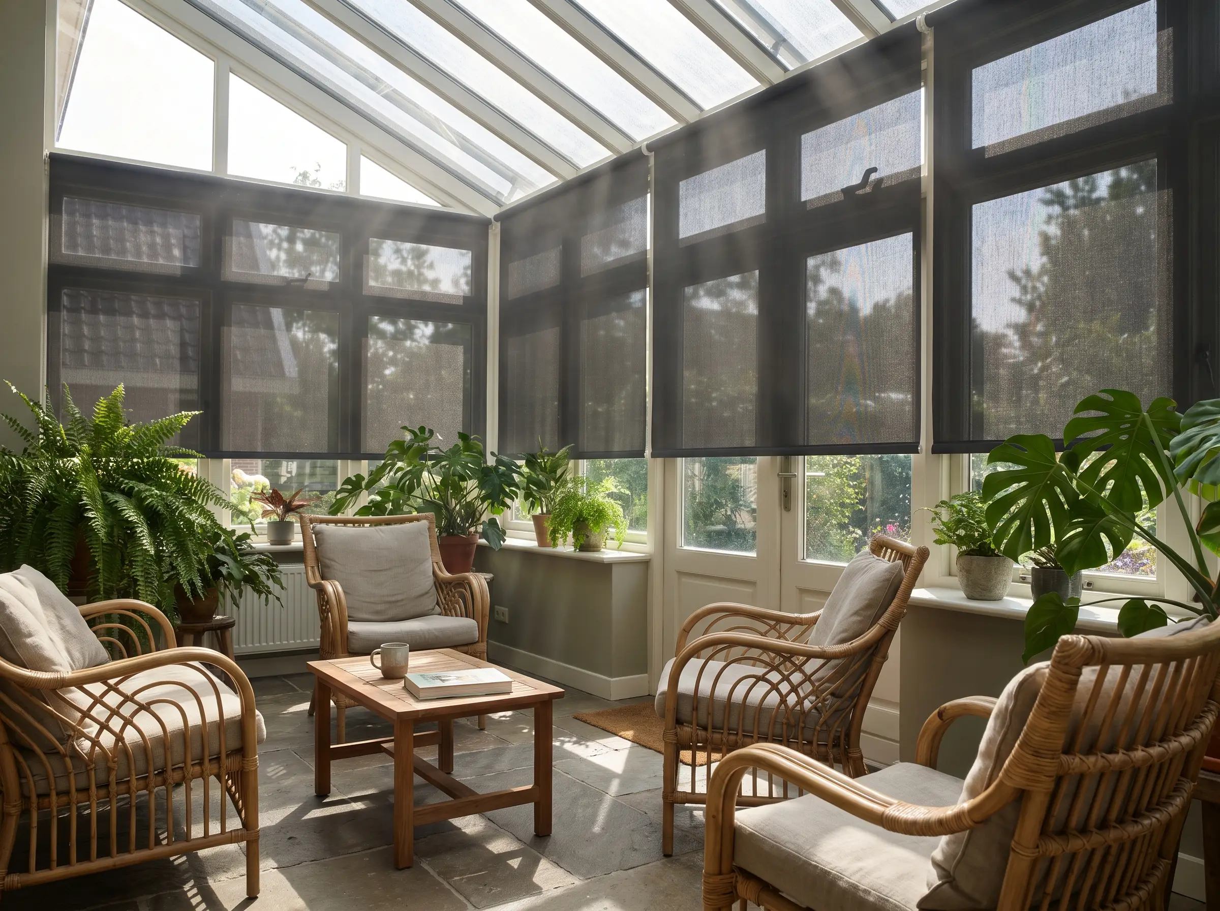 Serre: Screens tegen de zon